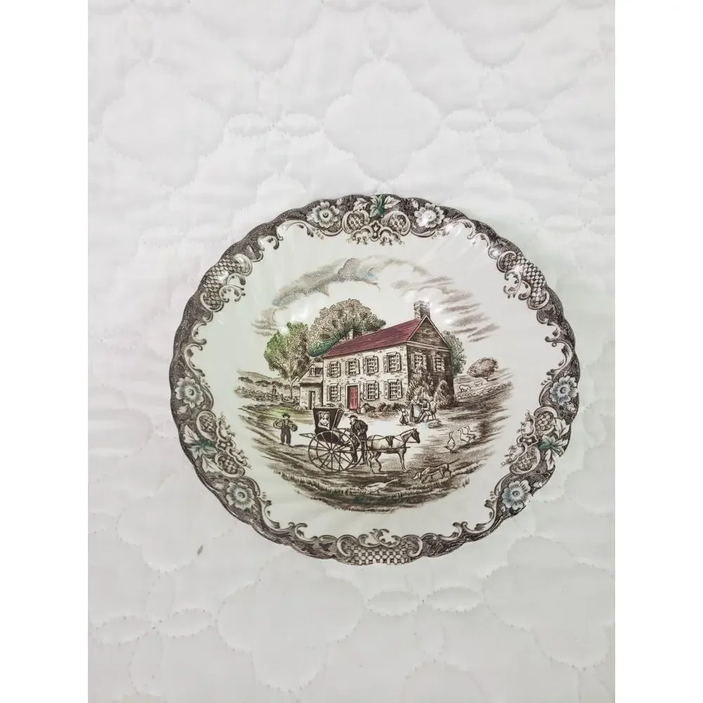 Johnson Brothers Heritage Hall Pennsylvania Fieldstone Dessert Plates Bowl Lot 4